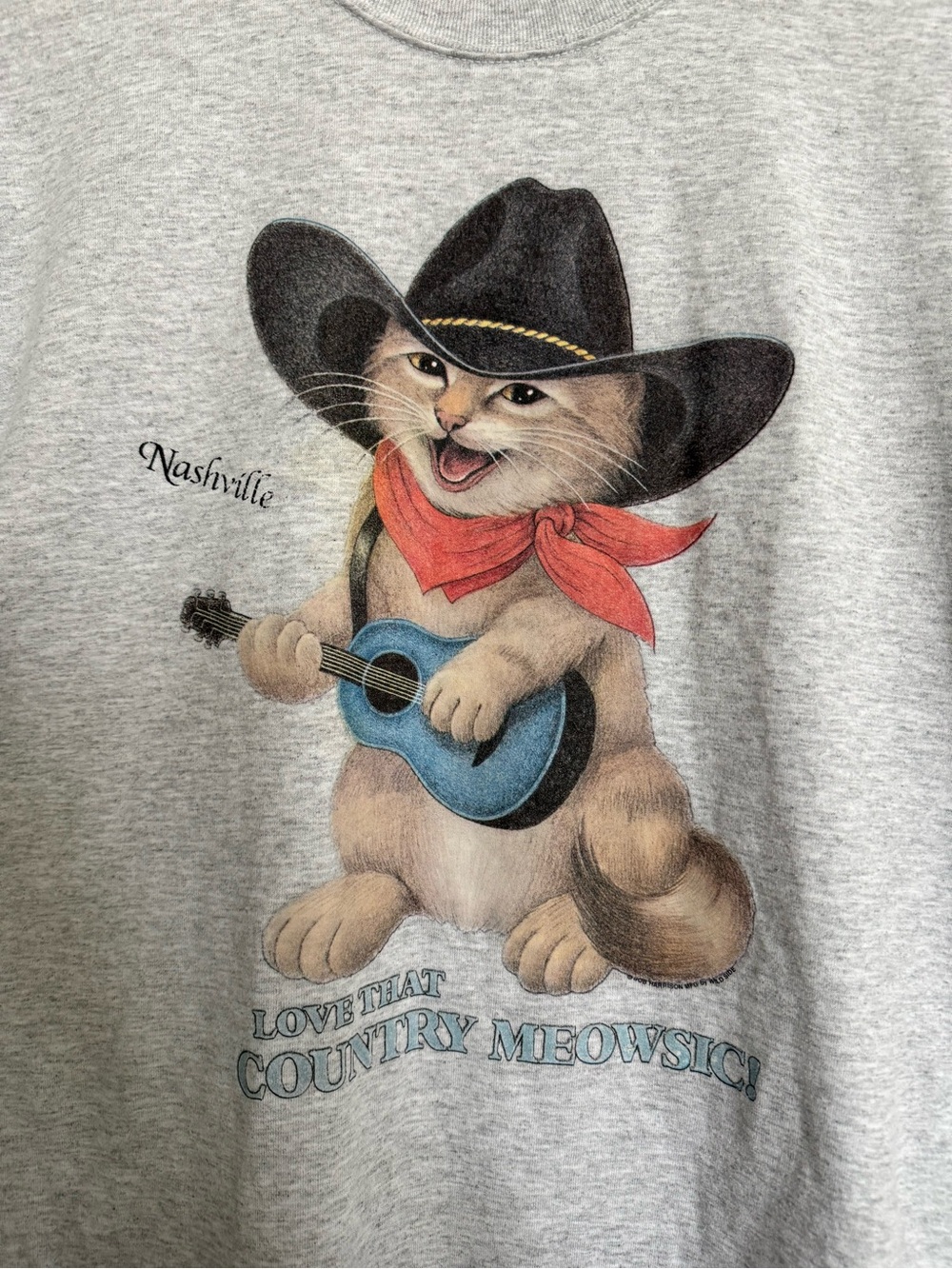 Vintage Nashville Country Meowsic XL Unisex T-Shirt